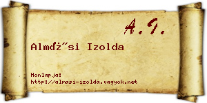 Almási Izolda névjegykártya